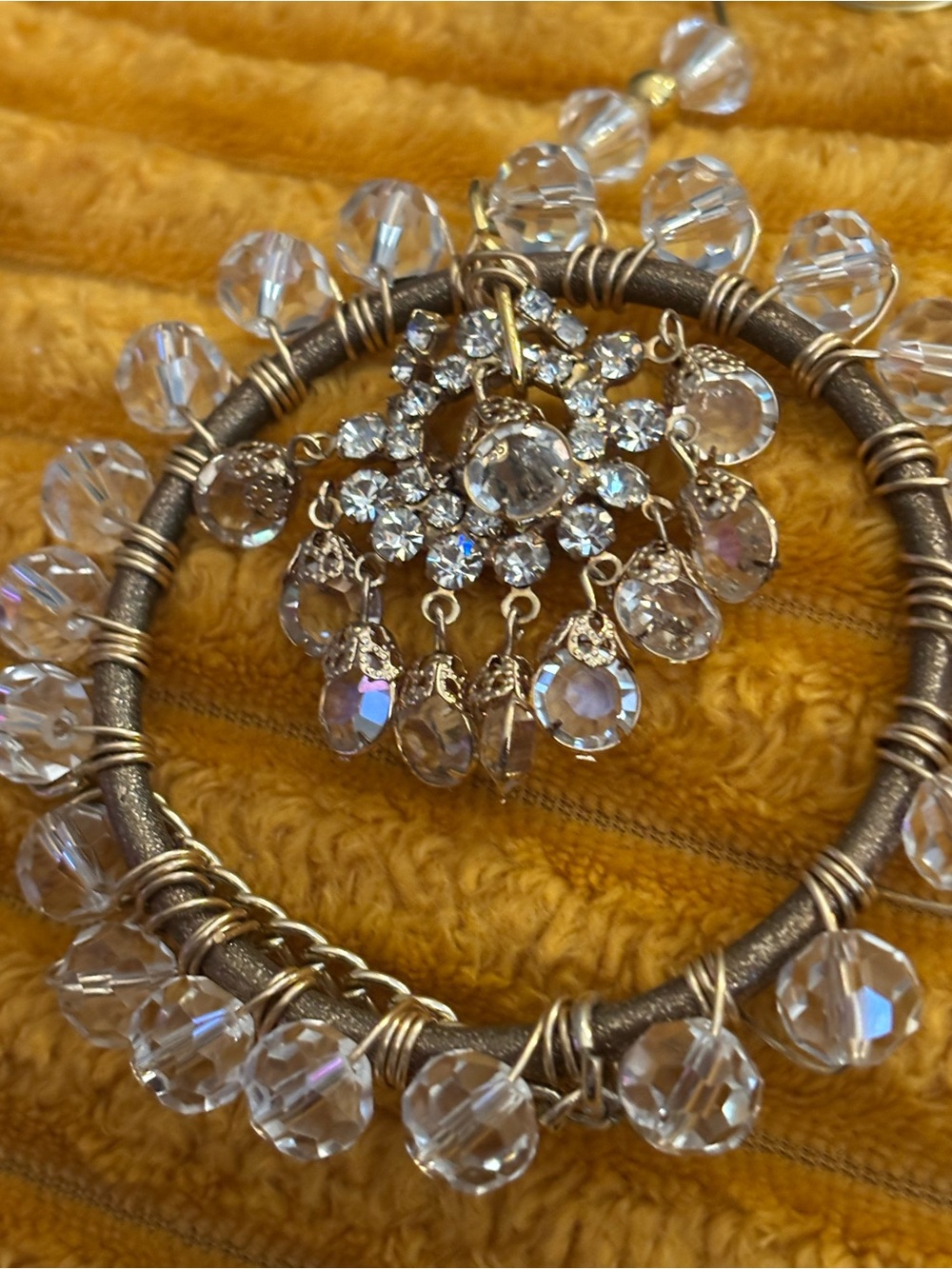 Hand Crafted Crystal Sun Catcher with Silver Chain - Picture 6 of 9